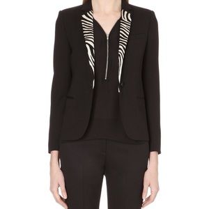 The Kooples like new blazer w Zebra print lapels